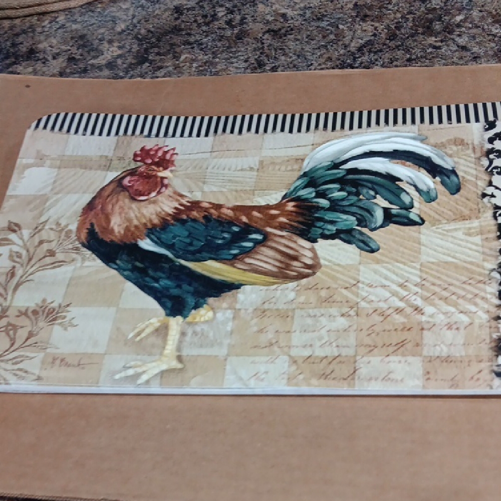 Rooster Themed Plastic placemates
